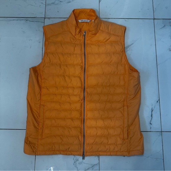 Peter Millar Vest Mens XL Crown Elite Light Full Zip Vest Golden Rays - Picture 1 of 8